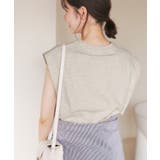 汗染み防止/バックスリットフレンチスリーブミニ裏毛プルオーバー | ROPE' PICNIC | 詳細画像15 