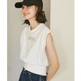 ホワイト(10) | 汗染み防止/バックスリットフレンチスリーブミニ裏毛プルオーバー | ROPE' PICNIC