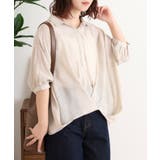 オフベージュ | スラブタケノコタックブラウス | JungleJalopy