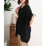 スラブドロストギャザーデザインブラウス | JungleJalopy | 詳細画像16