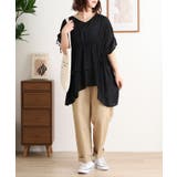 スラブドロストギャザーデザインブラウス | JungleJalopy | 詳細画像20