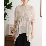 スラブドロストギャザーデザインブラウス | JungleJalopy | 詳細画像22