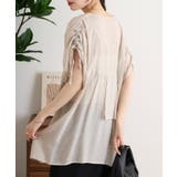 スラブドロストギャザーデザインブラウス | JungleJalopy | 詳細画像5