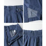 【M・L・LL・3L・4L】デニムハイウエスト裾ベンツワイドパンツ | JungleJalopy | 詳細画像24