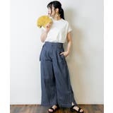 【M・L・LL・3L・4L】デニムハイウエスト裾ベンツワイドパンツ | JungleJalopy | 詳細画像7