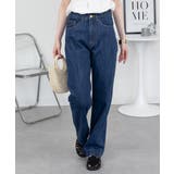 NAVY | スリムストレートデニムパンツ ボトム パンツ | JungleJalopy