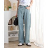 LIGHTBLUE | コットンデニムワイドパンツ レディース ボトムス | JungleJalopy
