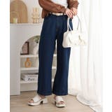 NAVY | コットンデニムワイドパンツ レディース ボトムス | JungleJalopy