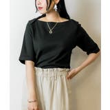 BLACK | ボートネックカットソー レディース tシャツ | JungleJalopy