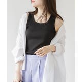 BLACK | コットンリブタンクトップ カットソー インナー | JungleJalopy