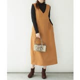 CAMEL | 深Vネック フレアジャンパースカート 大きいサイズ | JungleJalopy