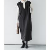 BLACK | キーネックロングワンピース レディース 大きいサイズ | JungleJalopy