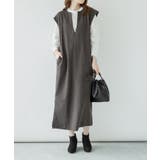 C-GRAY | キーネックロングワンピース レディース 大きいサイズ | JungleJalopy