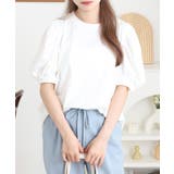 ラウンドネックパフスリーブ半袖Tシャツ レディース | JungleJalopy | 詳細画像6