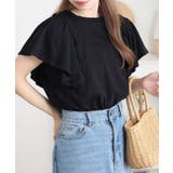 ショルダーフリルフレンチスリーブTシャツ レディース | JungleJalopy | 詳細画像8