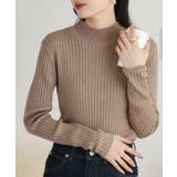 BEIGE | ハイネックリブニットトップス | JungleJalopy