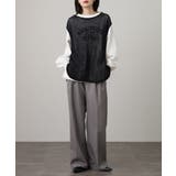 メッシュノースリーブニットトップス レディース 大きいサイズ | JungleJalopy | 詳細画像12