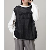 メッシュノースリーブニットトップス レディース 大きいサイズ | JungleJalopy | 詳細画像9