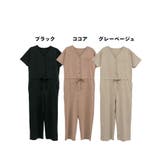 Vネックオールインワンパンツ 大きいサイズ レディース | JungleJalopy | 詳細画像6