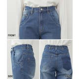 ヴィンテージ風ポケット加工セミワイドパンツ デニムパンツ レディース | JungleJalopy | 詳細画像8