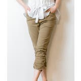 BEIGE | 裾くしゅ美脚パンツ レディース 7分丈 | JungleJalopy