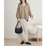 ミニ裏毛Vネックサイドスリットスウェット 大きいサイズ レディース | JungleJalopy | 詳細画像4 