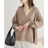 ミニ裏毛Vネックサイドスリットスウェット 大きいサイズ レディース | JungleJalopy | 詳細画像5 