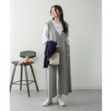 ミニ裏毛ディープVネックコットンジャンプスーツ レディース 大きいサイズ | JungleJalopy | 詳細画像3