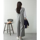 ミニ裏毛ディープVネックコットンジャンプスーツ レディース 大きいサイズ | JungleJalopy | 詳細画像4