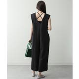 ミニ裏毛ディープVネックコットンジャンプスーツ レディース 大きいサイズ | JungleJalopy | 詳細画像7