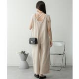 ミニ裏毛ディープVネックコットンジャンプスーツ レディース 大きいサイズ | JungleJalopy | 詳細画像13