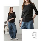 Vネック七分袖 プルオーバー トップス | JungleJalopy | 詳細画像2