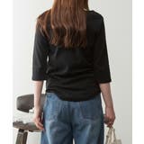 Vネック七分袖 プルオーバー トップス | JungleJalopy | 詳細画像4