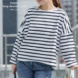 【M・L・LL】クルーネックドルマンスリーブボーダーTシャツ | JungleJalopy | 詳細画像1