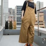 【M-L・LL-3L・4L-5L】アシメサスペンダーサロペットパンツ | JungleJalopy | 詳細画像1