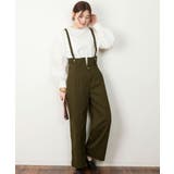 【M・L・LL・3L・4L】サスペンダー付きハイウェストツイルパンツ | JungleJalopy | 詳細画像18