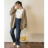 デニムハイライズ デニムストレートパンツ 程よくゆるっとしたルーズシルエット | JungleJalopy | 詳細画像15