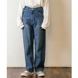 デニムハイライズ デニムストレートパンツ 程よくゆるっとしたルーズシルエット | JungleJalopy | 詳細画像9