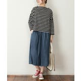 【M・LL・L・4L・3L】デニムキュロットガウチョパンツ | JungleJalopy | 詳細画像9