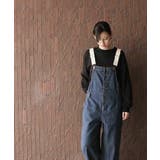 【4L・3L・LL・L・M】配色ショルダーデニムサロペットパンツ | JungleJalopy | 詳細画像15