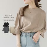 【M-L・LL-3L・4L-5L】ボートネック7分袖ドルマンTシャツ | JungleJalopy | 詳細画像1