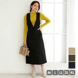 【M・L・LL・3L・4L】フロントボタンジャンパーツイルスカート | JungleJalopy | 詳細画像1