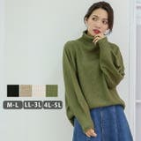 【M-L・LL-3L・4L-5L】チャンキー鹿の子編みセーター | JungleJalopy | 詳細画像1