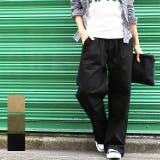 【M・L・LL・3L・4L】ツイルタックワイドパンツ | JungleJalopy | 詳細画像1