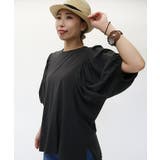 【M-L・LL-3L・4L-5L】ギャザー袖ドルマンカットソー | JungleJalopy | 詳細画像6 