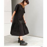 【M-L・LL-3L・4L-5L】着るだけでお洒落 裾ティアードワンピース | JungleJalopy | 詳細画像3