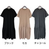 【M-L・LL-3L・4L-5L】着るだけでお洒落 裾ティアードワンピース | JungleJalopy | 詳細画像20