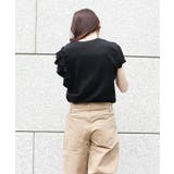 【M-L・LL-3L・4L-5L】片袖フリル デザインカットソー | JungleJalopy | 詳細画像4 