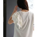 【M-L・LL-3L・4L-5L】片袖フリル デザインカットソー | JungleJalopy | 詳細画像11 