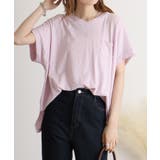 SMOKY-PINK | 【M L】オーバーサイズポケット付きVネックTee Tシャツ | JungleJalopy